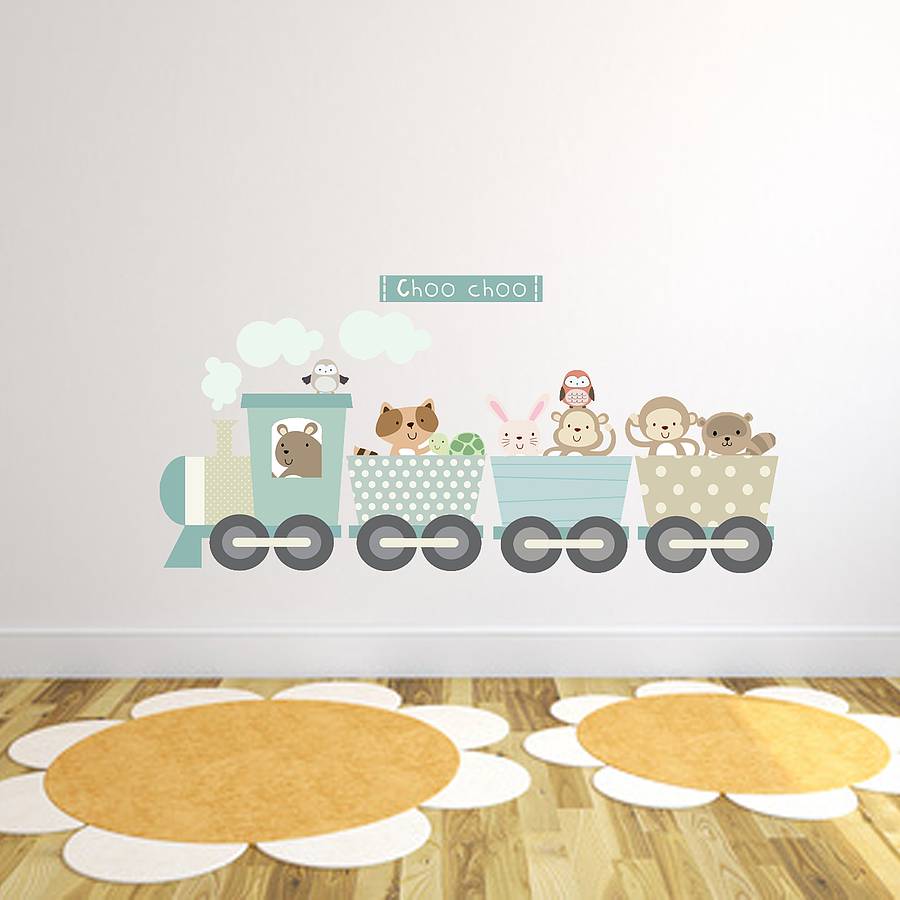 Animal Train Wall Decals